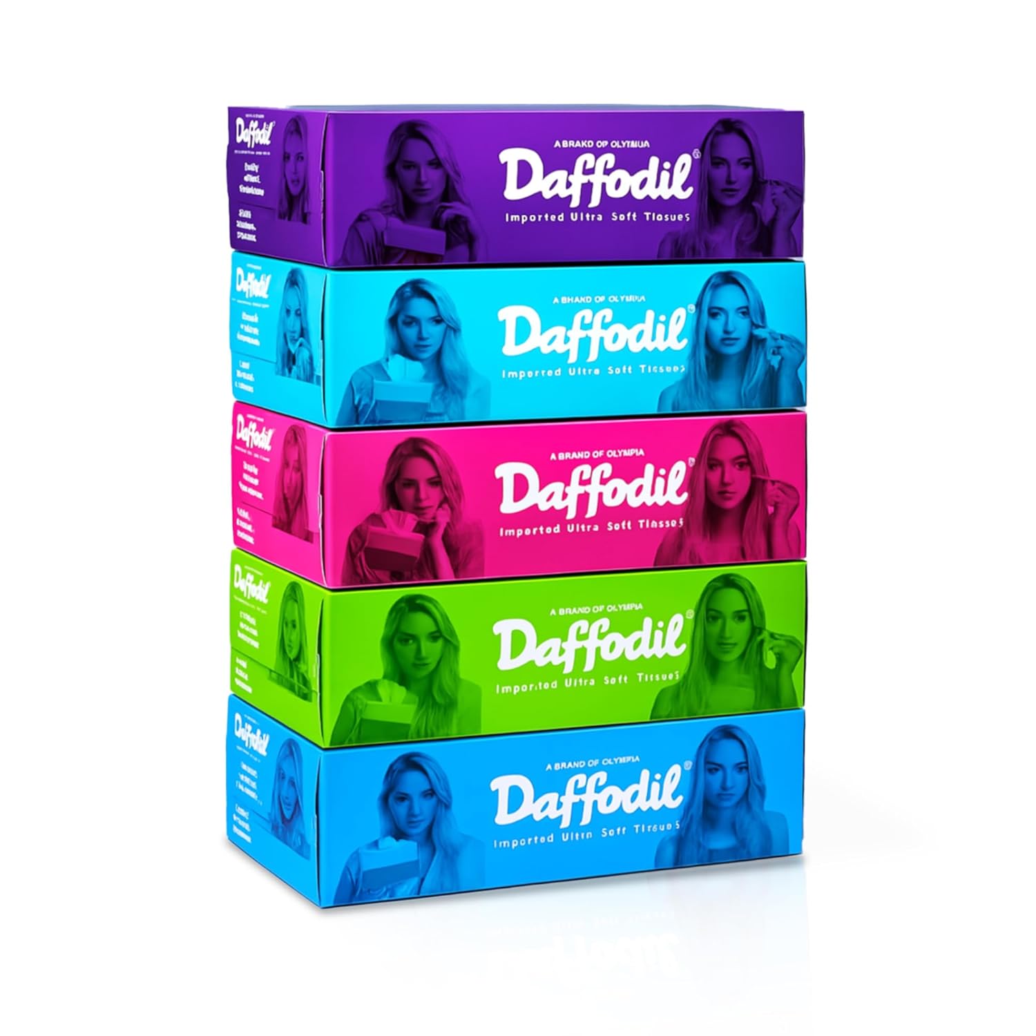 DAFFODIL 2 Ply Facial Tissue Carton Box Car Tissue Pack of 5 (100 Pulls Per Box, 200 Sheets) - Review, Price and Buying Guide