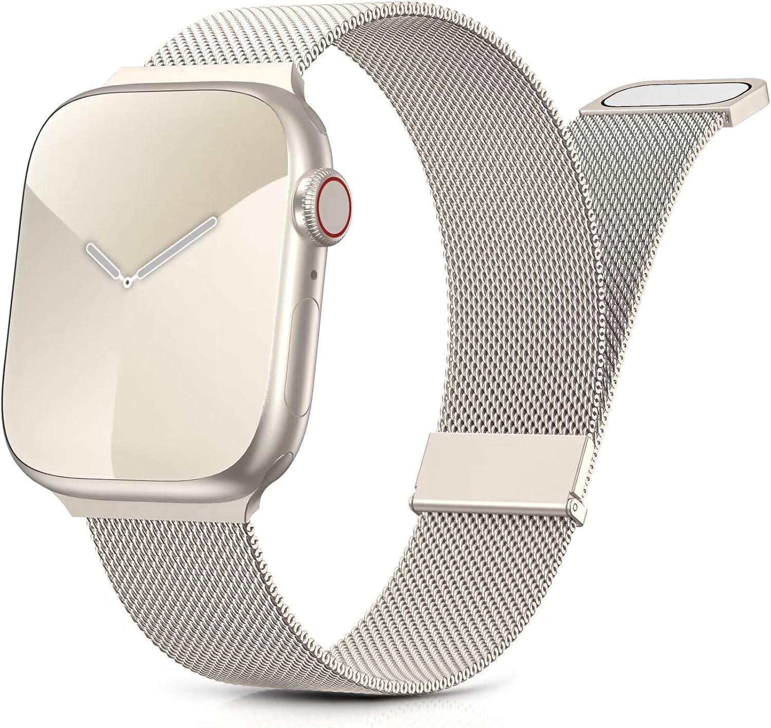 Cinturino Metallo Compatibile con Cinturino Apple Watch 44mm 40mm 41mm 42mm 45mm 46mm 49mm 38mm Donna Uomo, Aggiornato per iWatch Serie 11 10 9 8 7 6 5 4 3 2 1Ultra SE 3 2 1 con Doppio Magnetico