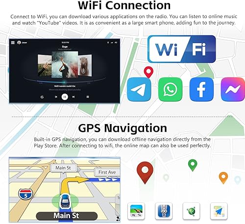 Miniatura 6 de 2+32G Android 13 Car Stereo para Hyundai Sonata 2015-2017 con Apple Carplay Android Auto Espejo Link Cambio Tema 9 pulgadas Pantalla Táctil FM RDS
