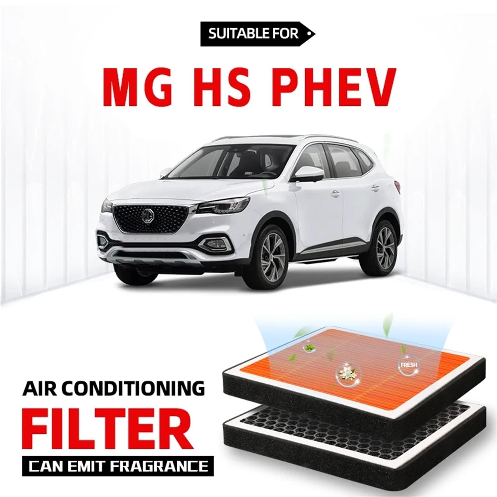 Filtr kabinowy Pasuje do MG HS PHEV Filtr kabinowy Filtr powietrza Filtr klimatyzacji z węglem aktywnym z zapachem oczyszczającym kabinę samochodu