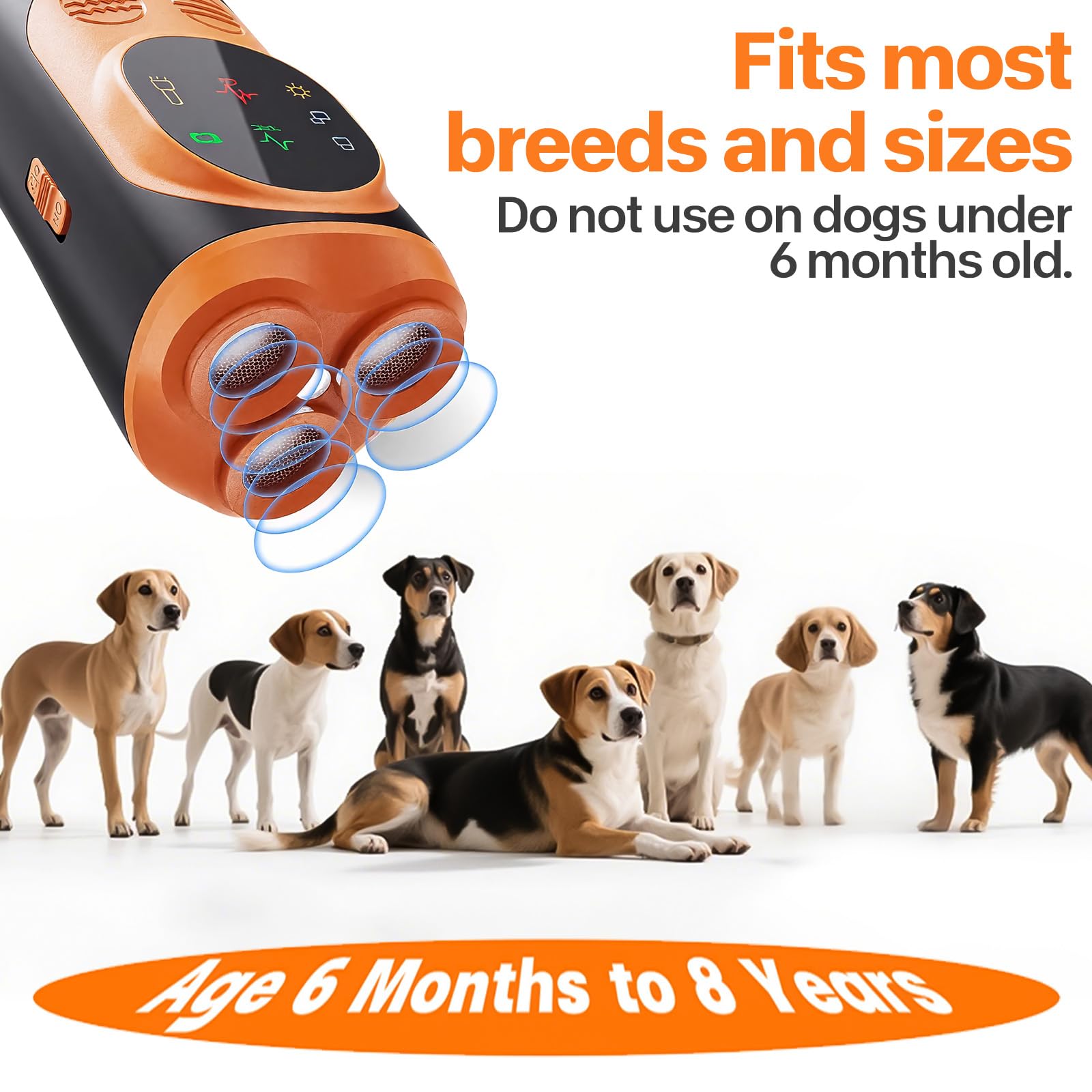 Ultrasonic Dog Barking Device,Anti Barking Device For Dogs,Barkshield With Lcd Screen And 3 Control Modes,Used To Stop Bad Dog Behavior,Device With A Range Of Up To 35 Ft For Indoor And Outdoor Use - Image 4