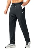 Pudolla Men's Athletic Pants with Zipper Pockets Stretch Workout Sweatpants Lightweight Running Joggers for Men