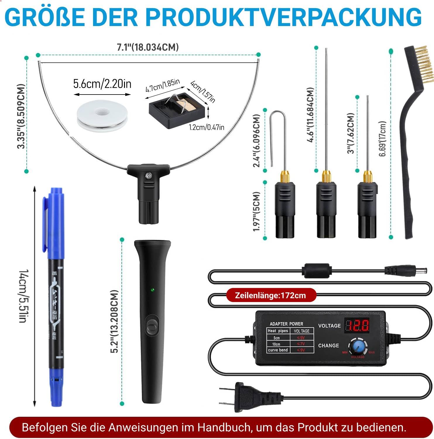 Styroporschneider Heißdrahtschneider Kits mit Digitalem Spannungsregler,Hot Elektrischer Styropor Schneider,100-240V/18W Heiß-styroporschneider für Schnittkanten Kunststoffe & styropor (Schwarz)