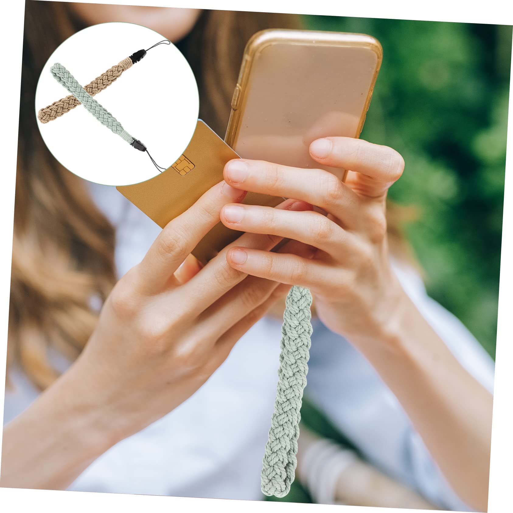 Hemobllo cavo di telefonia mobile intrecciato tracolla per cellulari tracolla per telefono corde per appendere il telefono cordino porta telefono cinturini per telefono per esterno