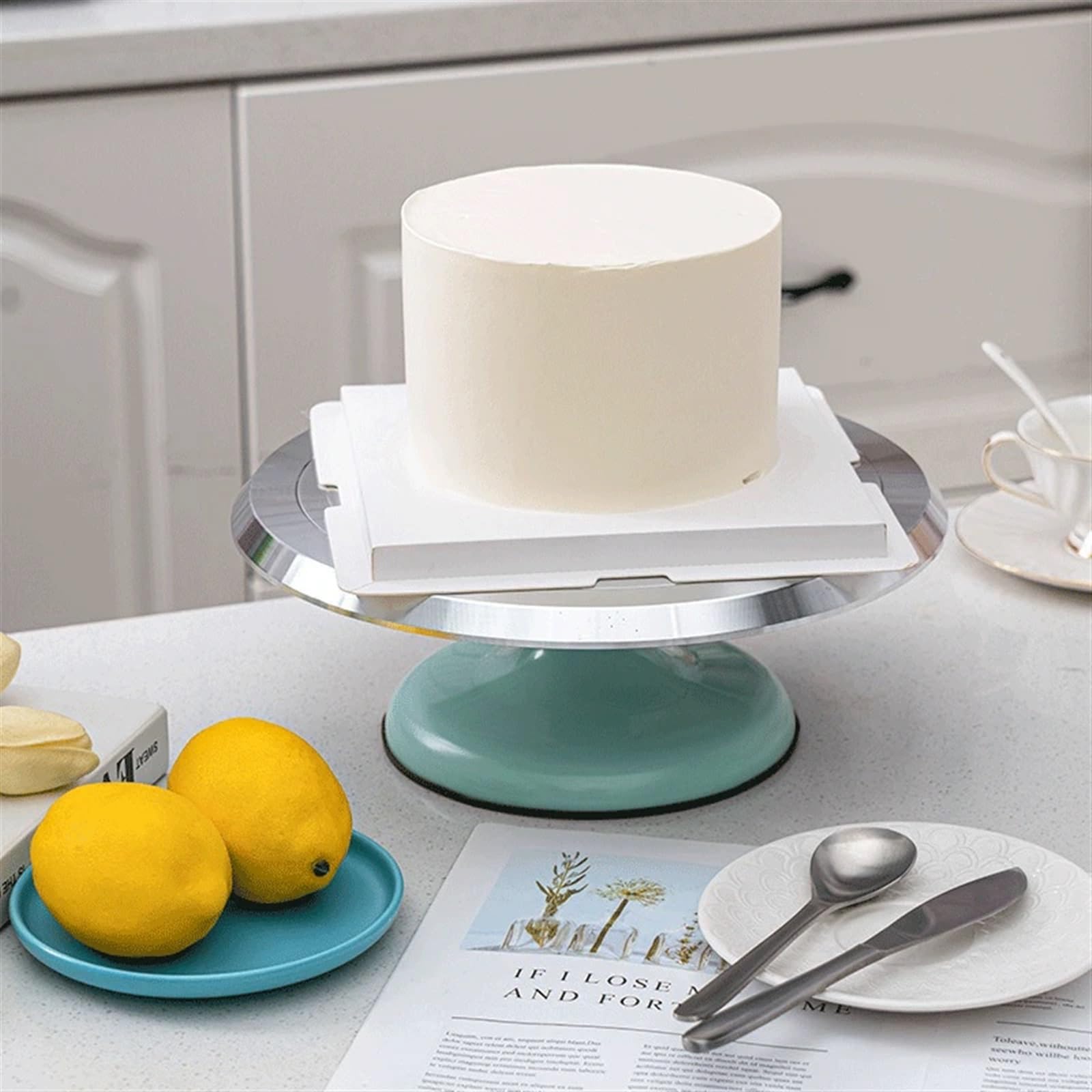 Plateau tournant à gâteau en alliage d'aluminium