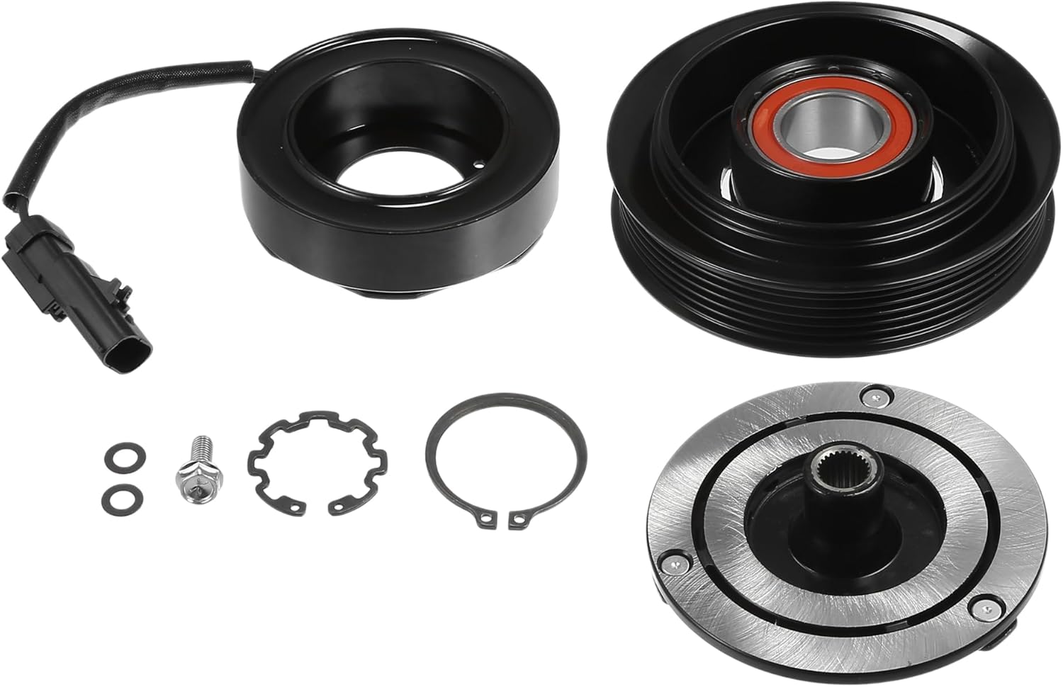 X AUTOHAUX 1 Set AC Compressor Clutch Replacement Fit for Jeep Cherokee Wrangler Tj 2006