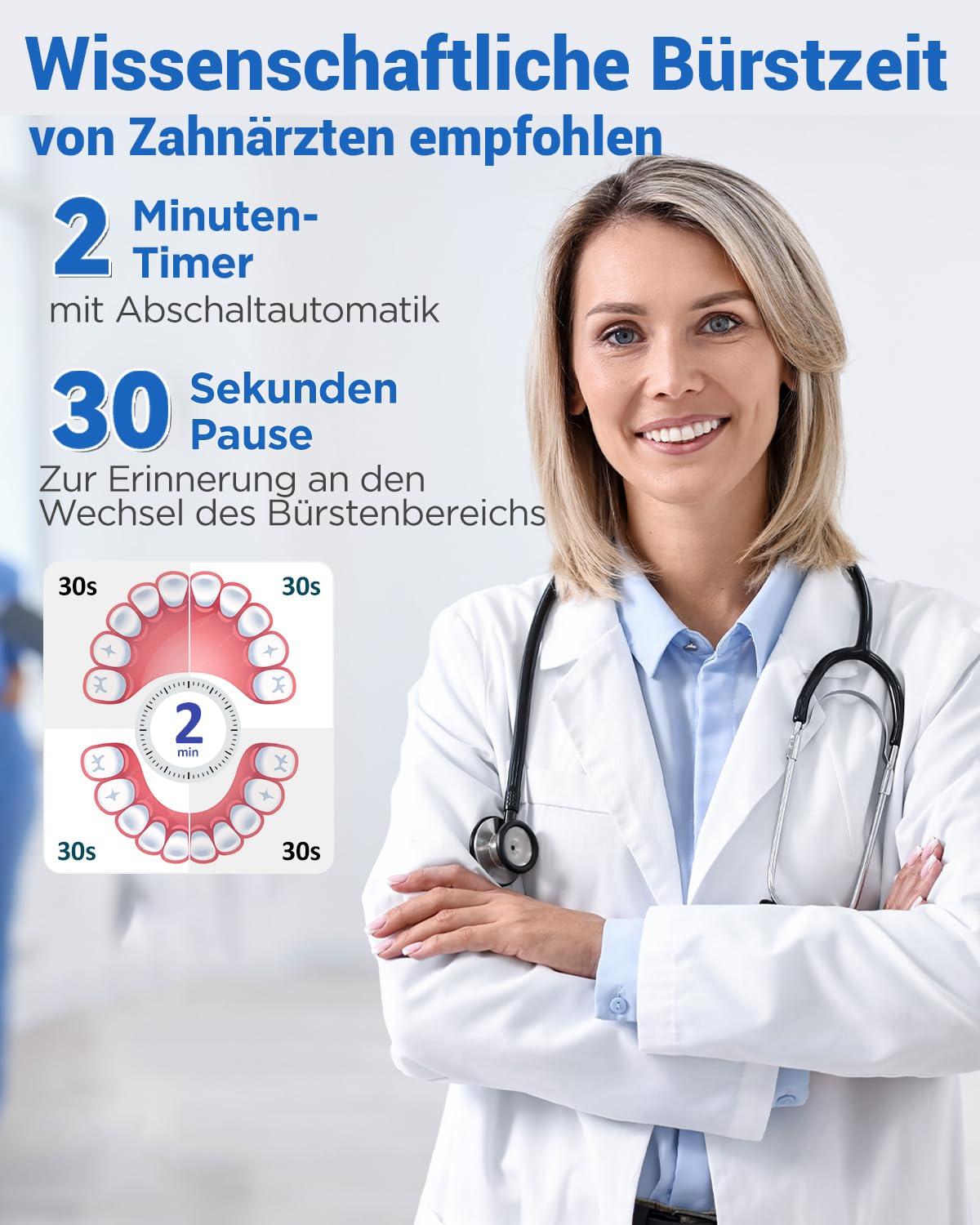 Rotierend Elektrische Zahnbürsten für Erwachsene und Kinder mit 10 Aufsteckbürste, Electric Toothbrush mit Wandhalterung Ladestation, 5 Putzmodi, 60 Tage Akkulaufzeit (Schwarz+Weiß) | 10 Aufsteckbürste, Wandhalterung Ladestation, Reiseetui, 5 Putzmodi, 60
