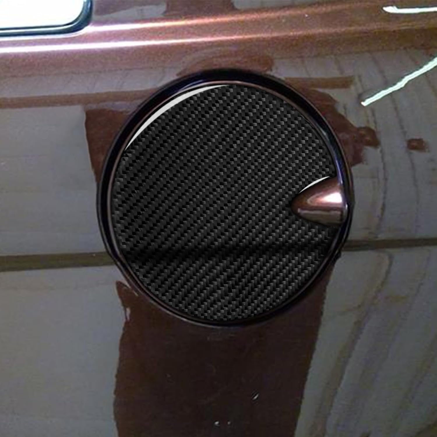 NVCNX Real Premium Carbon Fiber for Chrysler 200 Accessories 2011-2014 2012 2013 Car Door Fuel Tank Filler Gas Cap Cover Exterior Trim Thick Overlay Sticker Decal 1PC - not for Convertible