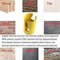 Vista 5 de MaxTool Sierras de agujero TCT de 1-7/8 "Sierra de carburo con punta de carburo de 1.890 in de corte profundo de 2.25 pulgadas para cortar ladrillo