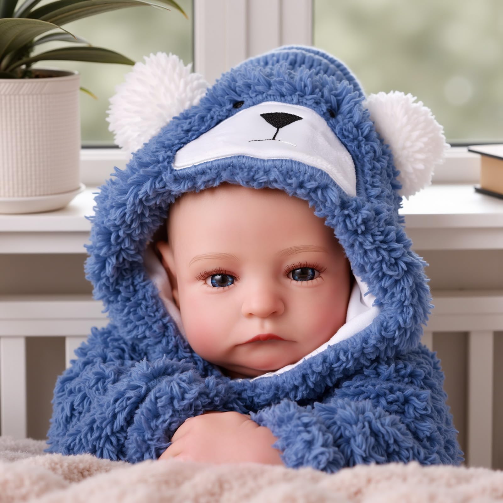 BABESIDE Reborn-Babypuppe Aiden 20 Zoll Lebensechter Junge Realistisches Neugeborenes Wie Echte Babys Puppen Weicher Stoffkörper Offene Augen Sammler-Therapiegeschenk