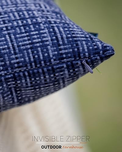 Miniatura 4 de HPUK Juego de 2 fundas de almohada impermeables para exteriores, 12 x 20 pulgadas, fundas decorativas de cojín de jardín para patio, tienda de