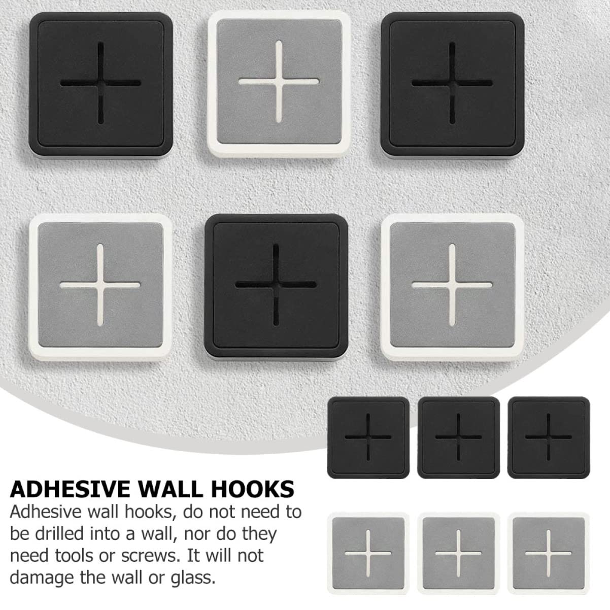 jojofuny 12piezas Ganchos Para Toallas Autoadhesivos De Abs Para Cocina y Baño Para Colgar Toallas y Paños De Cocina Diseño y Seguro