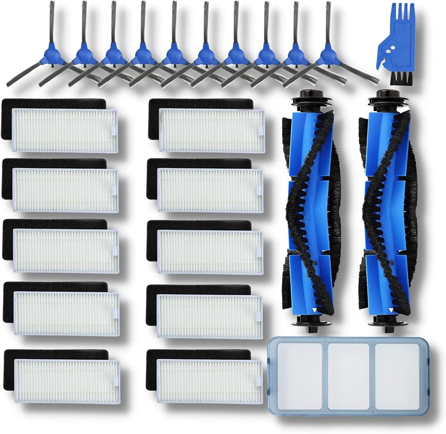 24-Pack Replacement Part Accessories for Eufy RoboVac 11S 12 30C 15T 15C 35C Primary/Filters, Side Brushes,Rolling Brushes Vacuum Cleaner