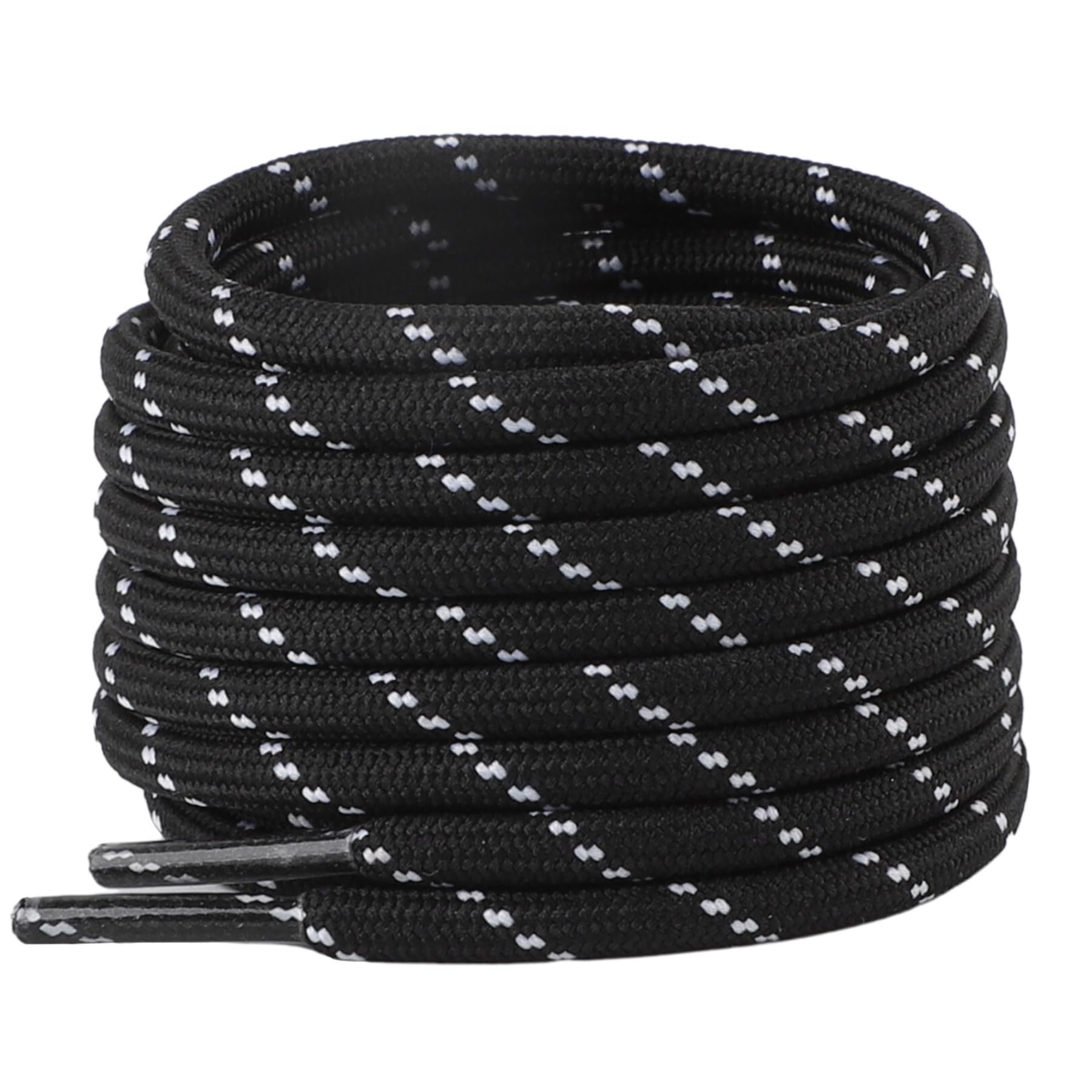 riemot Round Boot Laces Heavy Duty, 2 Pairs 4mm Diameter Strong & Durable Shoelaces for Hiking, Work, Walking Boots, Premium Shoe lace Replacement for Trainers Shoes, Black, 150cm