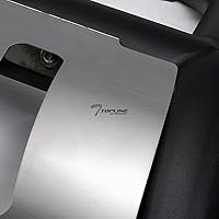 Vista 4 de Cepillo de barra de toro negro mate para parachoques delantero, protector de rejilla con cepillo de aluminio con placa deslizante de aluminio