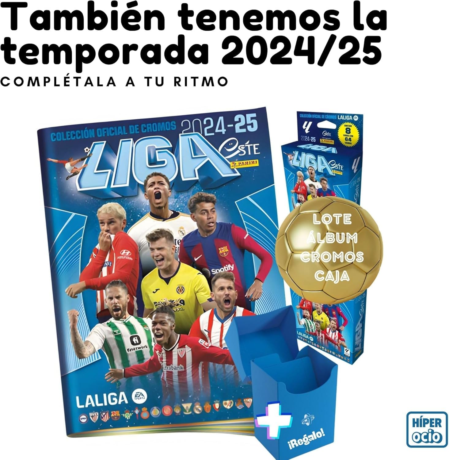 Panini Cromos Liga Este 25/26 - Packs con Diferentes Versiones del Producto y Regalo de Cajita para Cromos Surtidos - Cartas de Futbol (No Adrenalyn ni Eurocopa) (Album+24)