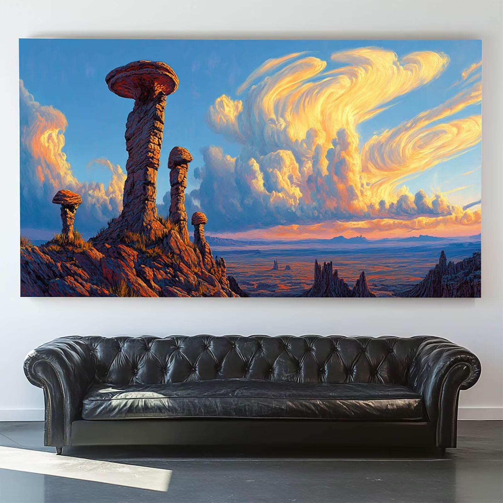 Pintar por Numeros Adultos Piedras extrañas, Pintar por Numeros Niños Kit Manualidades Adultos Paisaje Cuadros para Pintar por Numeros Pintura Acrílico,Cuadros Decoracion Salon Modernos 80X160cm 7-5-O