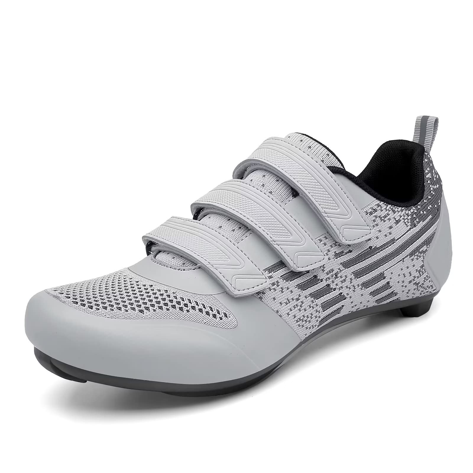 Męskie damskie buty rowerowe kompatybilne z Peloton Mountain Road Bike i SPD Look Delta Cleats idealne do butów do jazdy na rowerze z klipsem, do użytku wewnątrz i na zewnątrz, A Szary, 46/47 EU