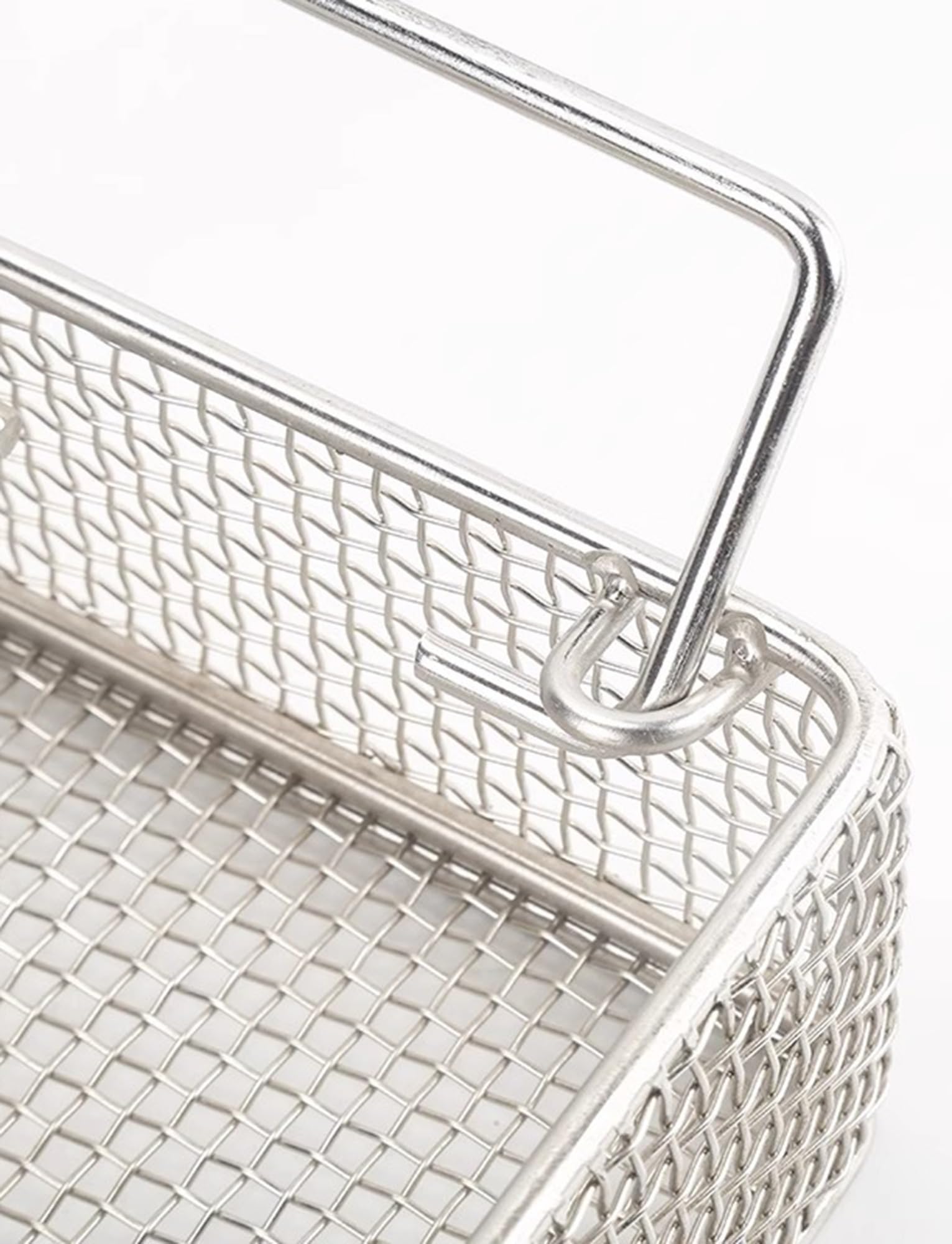 Generisch Sterilisationskorb, perforierte Netzkörbe, Sterilisationstablett, universeller Reinigungskorb mit Griff, 0,16-Zoll-Netz for chirurgische Zwecke(35x20x7cm)