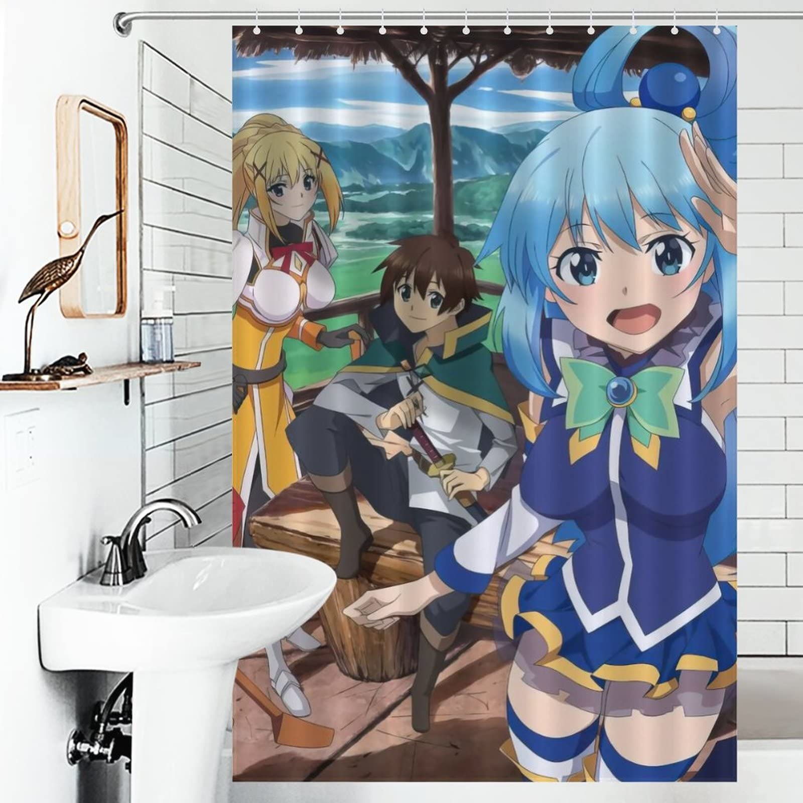 Amazon｜シャワーカーテンこのすば アクア めぐみん ダクネス カズマ
