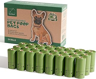 ATIFBOP Biodegradable Dog Poop Bags Rolls 360 Count Scented, Leak Proof and Extra Thick Waste Bag Refill (Scented)