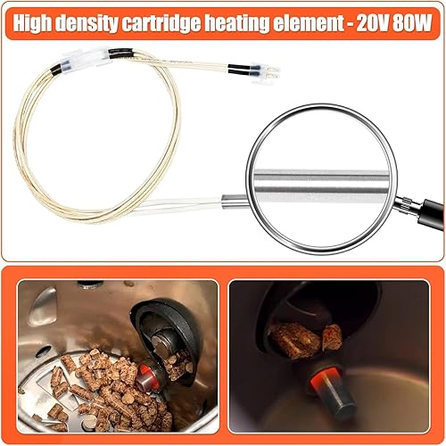 Miniatura 9 de QuliMetal Kit de encendido de olla y barra caliente, piezas de repuesto para parrillas de pellets Traeger y Pit Boss, olla de fuego resistente y Hot