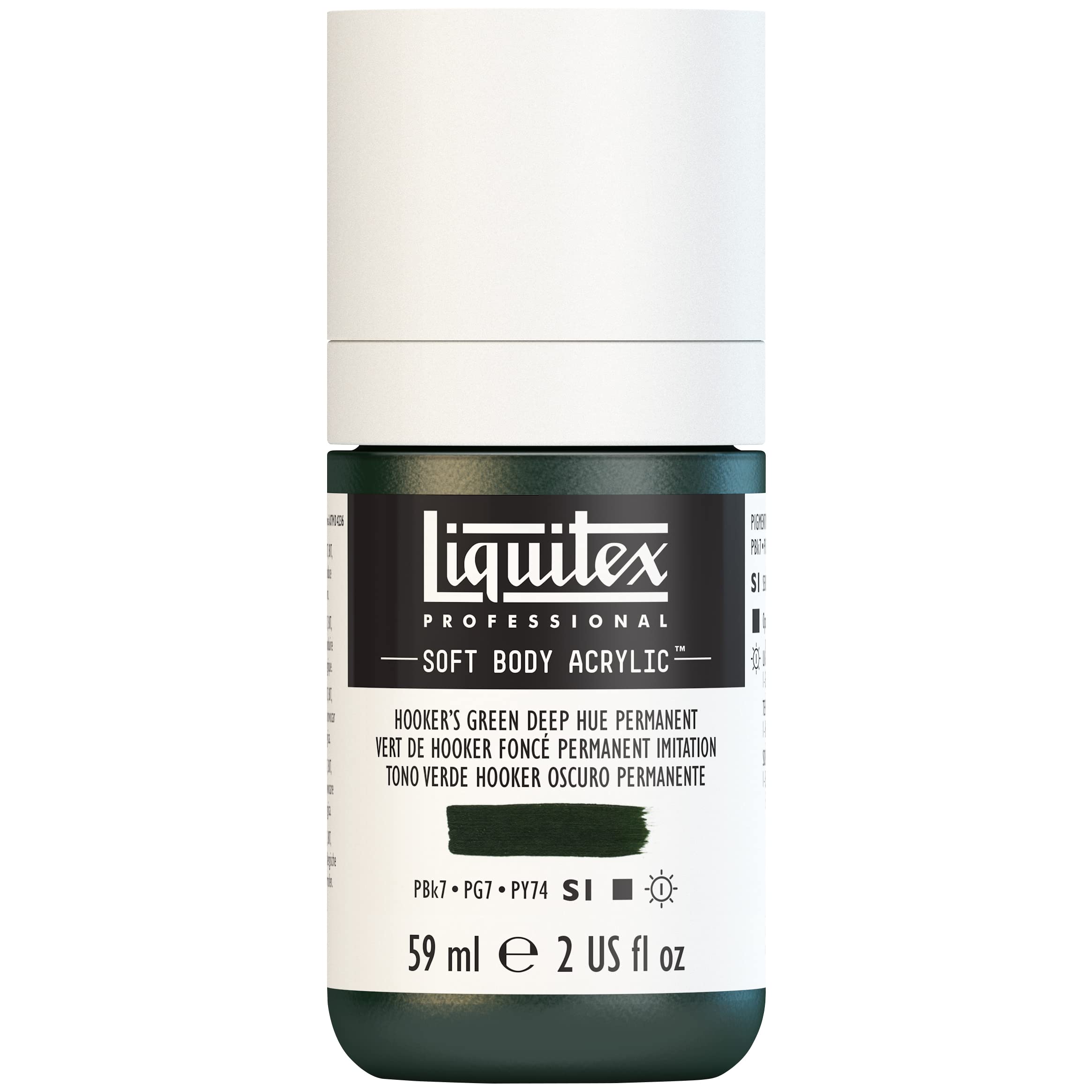 Liquitex Professional Soft Body Acrylic Paint 59ml Hooker's Green Deep Hue Pe...