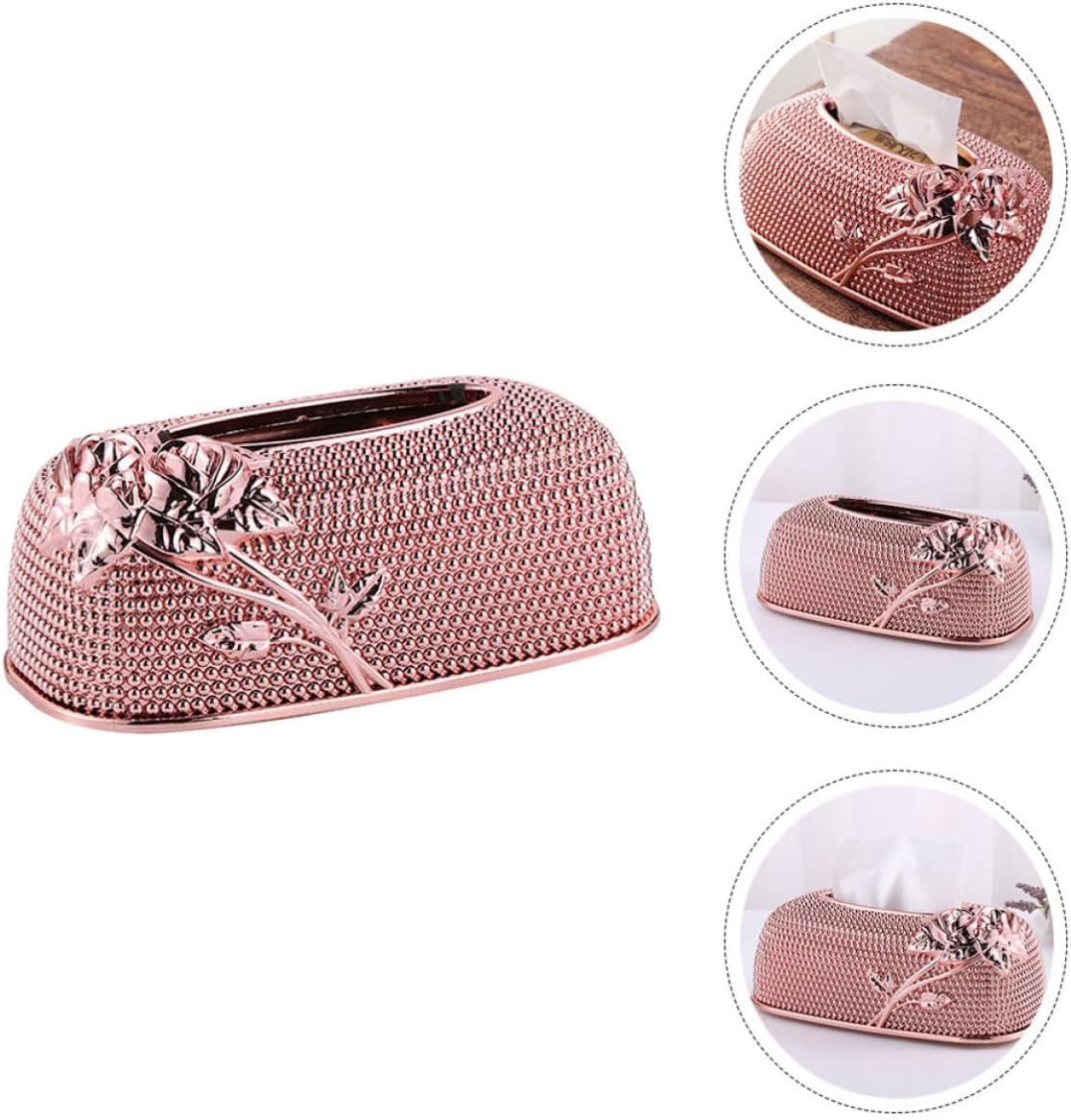 Ciieeo Elegant Golden Acrylic Napkin Box Creative Tissue Container with Luxurious Look for Cafés and Living Room Desktop Use