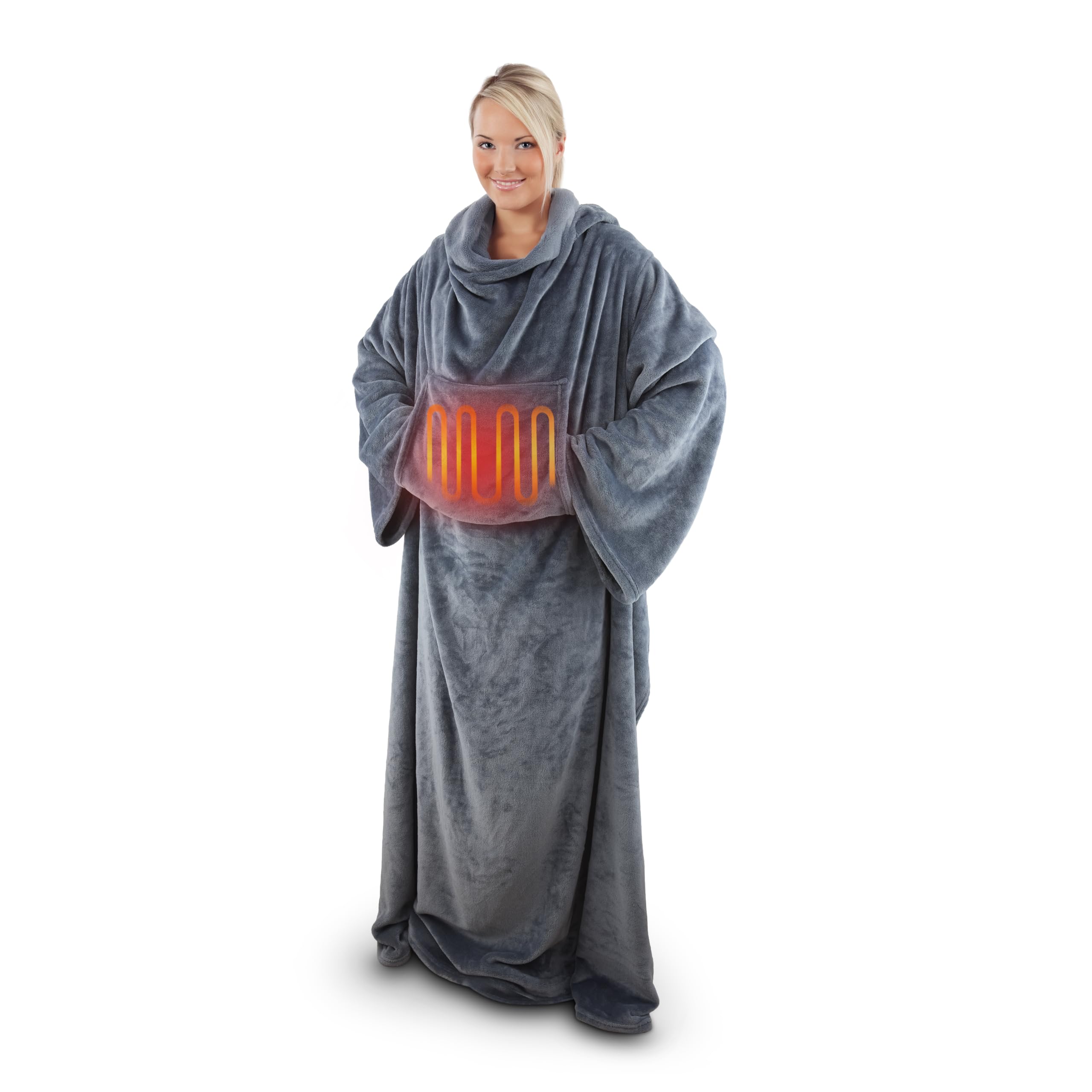 Couverture chauffante lavable Gris 183 x 155 cm