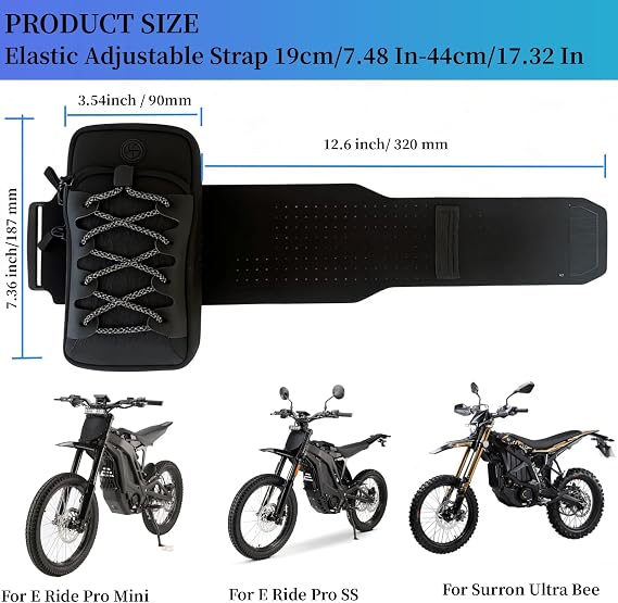 フレームバッテリーバッグ Eダートバイク用 オートバイフロントカバーストレージ 電動ダートバイク Tutti Soleil 01/Surron Light Ultra Hyper Bee/E Ride Pro S SS SR/Talaria MX3 MX4 MX5 自転車用 ブラック
