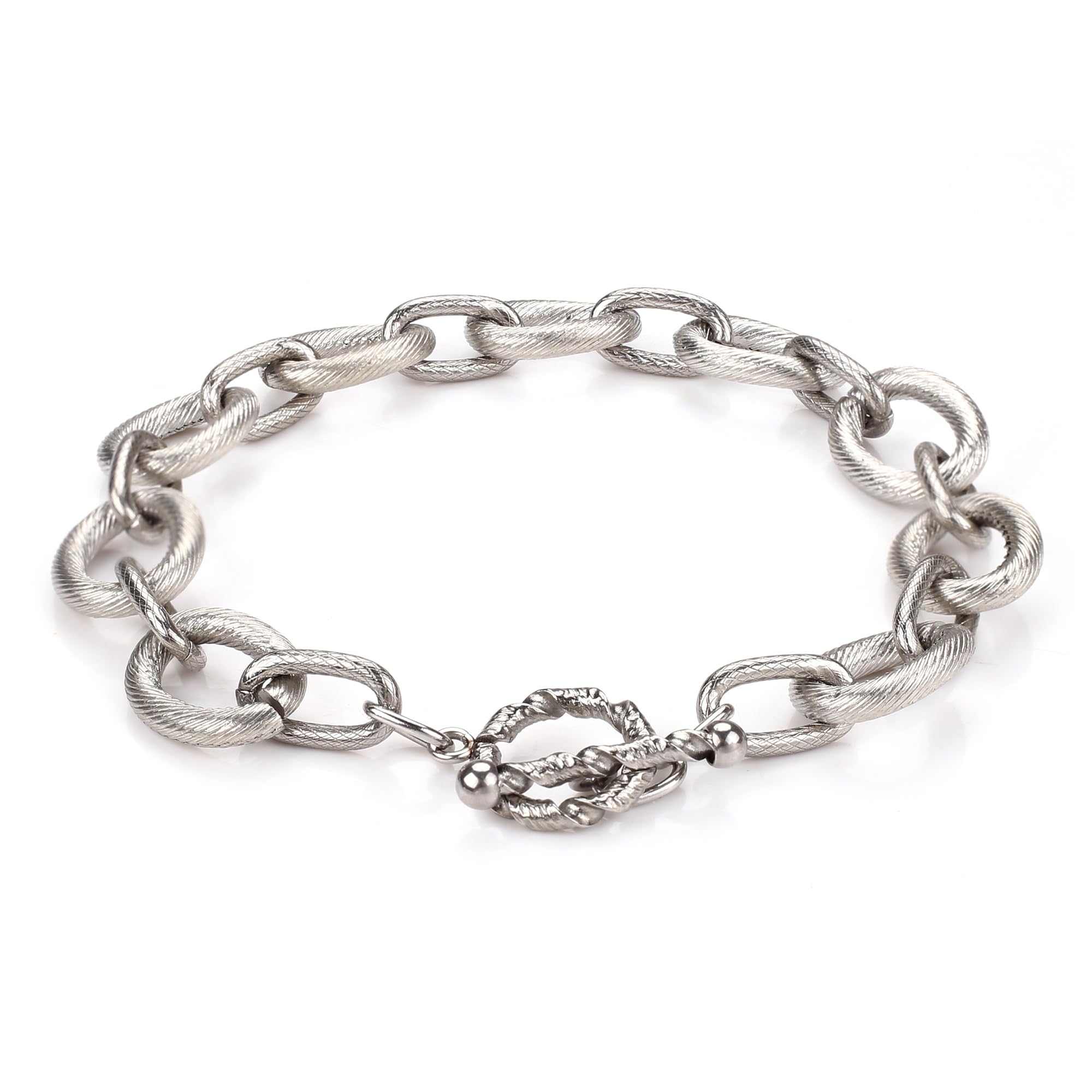 Cable Bracelet for Women Circle Bangle Rolo Chain Link Bracelets Designer Inspire Silver Gold Bracelets