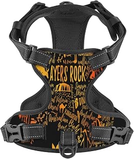 Map of Australia No-Pull Dog Harness with Reflective Adjustable Vest for Small Medium Large Dogs.