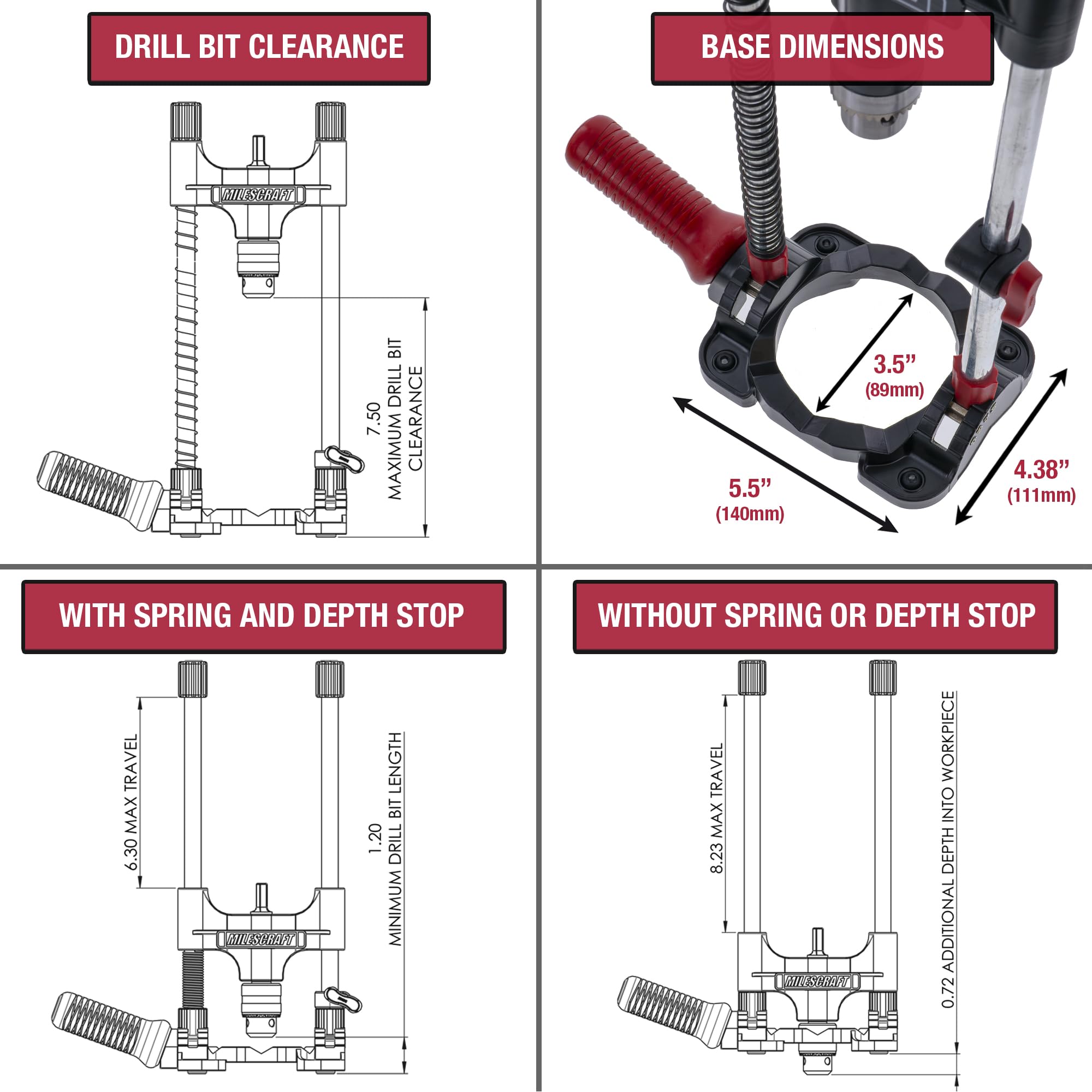 Milescraft DrillMate Portable Drill Guide Adjustable Precision Drilling Jig — Amazon image 8