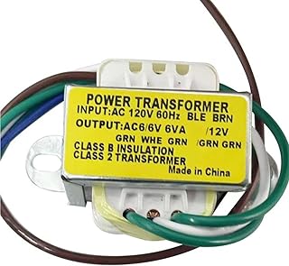 Power Transformer, 120V AC Input to 6V-0V-6V /12V Output Center Tapped CT, Class 2 Replacement fits Emergency Light,LEDpilot Lamplight， CCRadio