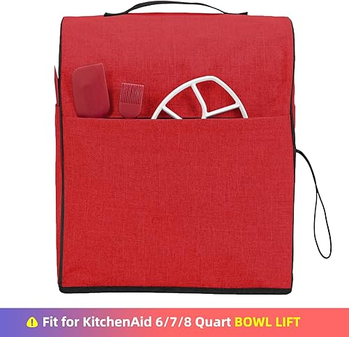 Miniatura 4 de HOMEST - Funda para batidora de pie compatible con KitchenAid Bowl Lift, cubierta antipolvo con bolsillo de cierre para accesorios (pendiente de