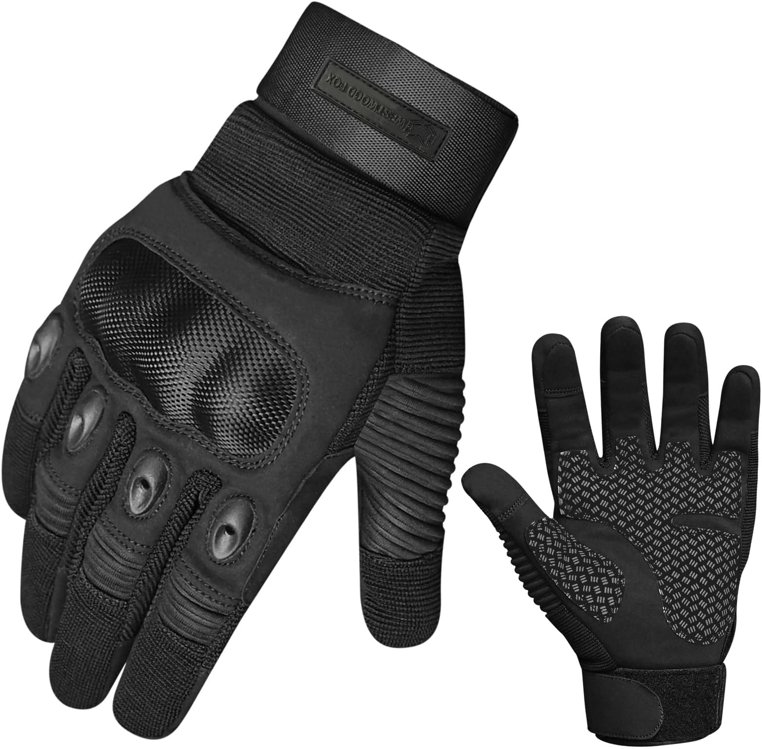 WFX Motorcycle Gloves for Men and Women Hard Knuckle Full Finger Touchscreen Motorbike Gloves for Bike Riding