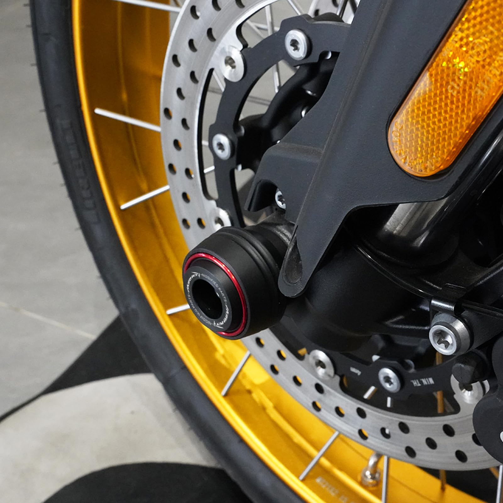 Passend Für CB750 CB 750 Hornet CB1000 CB 1000 Hornet SP 2023 2024 2025 Zubehör GabelSchutz Sturzpads Motorrad Hinterrad Vorderachse Fallschutz Radschutz (Rot)