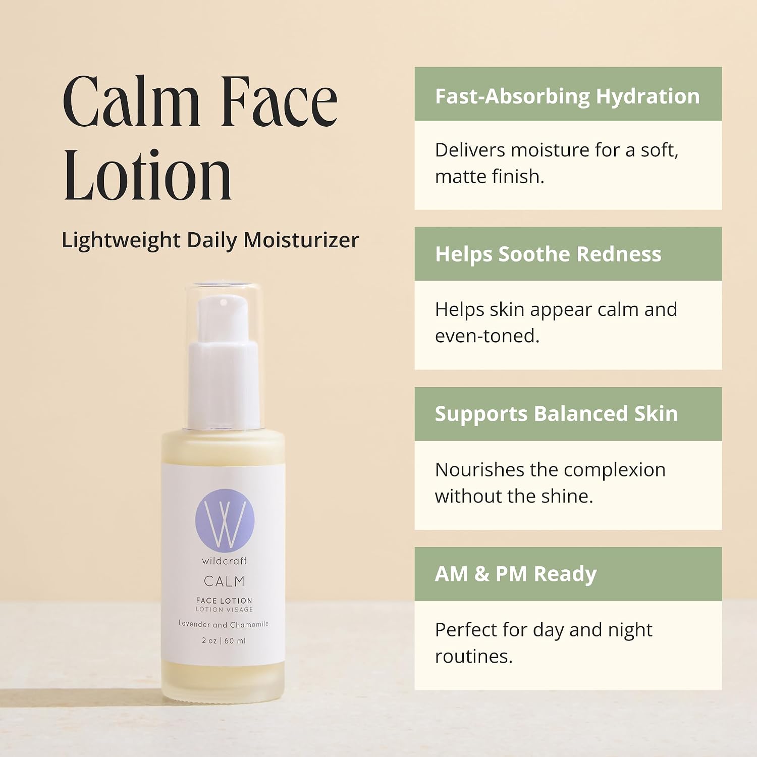 Wildcraft Calm Face Lotion, 2oz