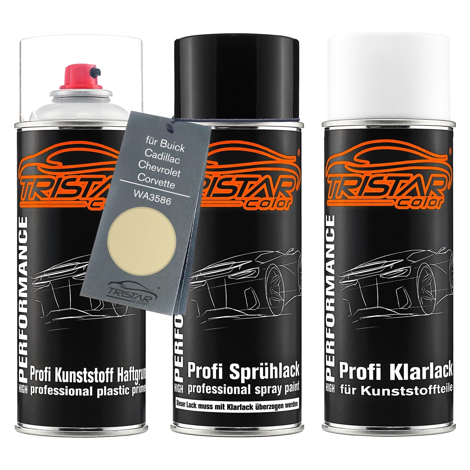 TRISTARcolor Lakier samochodowy w sprayu do plastiku do Buick WA3586 Ivory