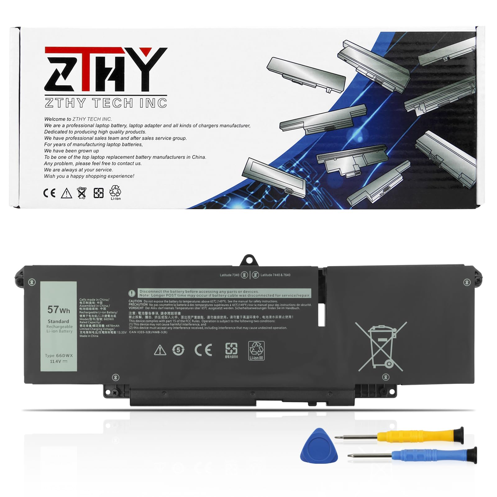 Amazon.com: 66DWX Battery Replacement for Dell Latitude 7340 7350