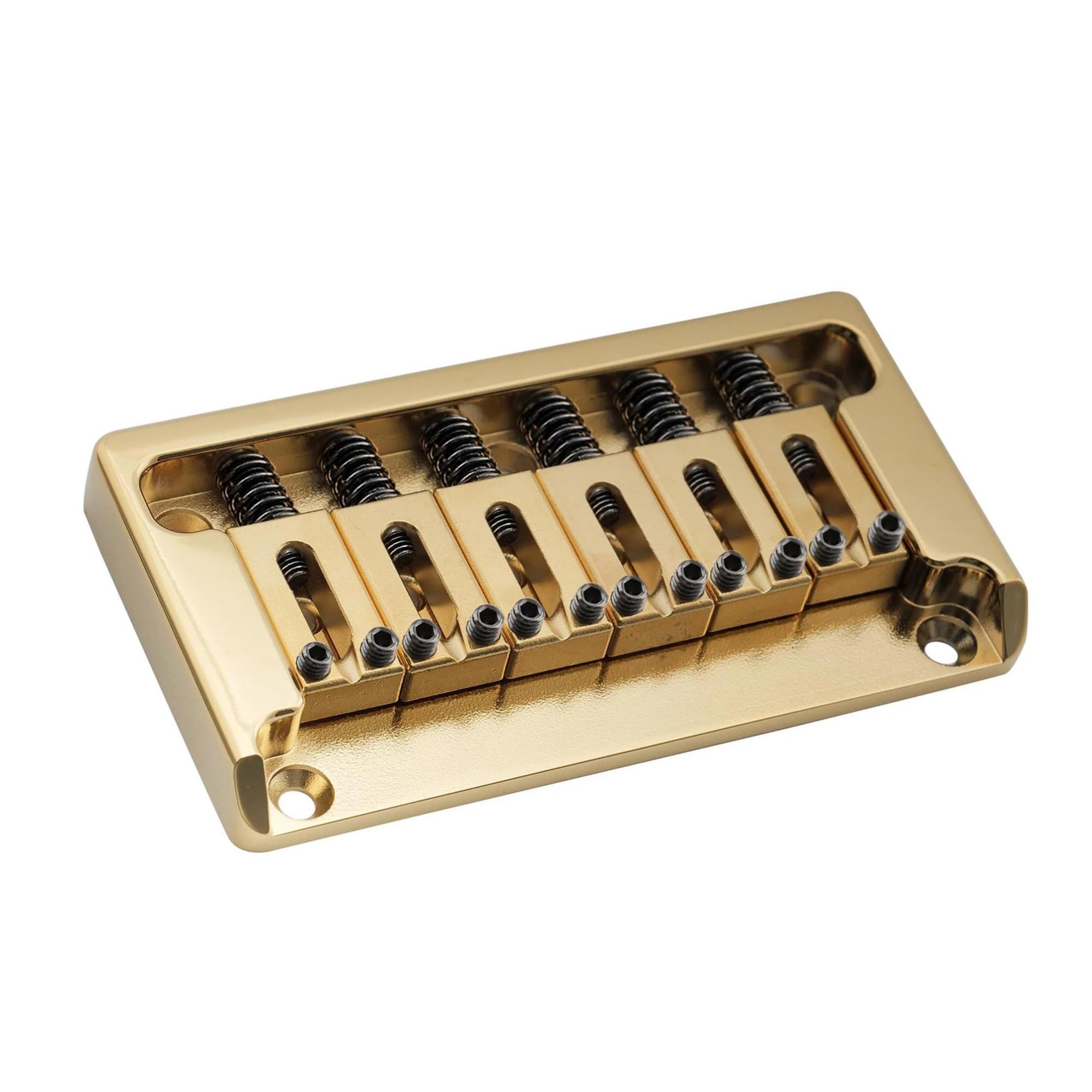 Puente De Cola Dura Sin Trémolo De Latón Macizo De 52.5mm Para Guitarras De 6 Cuerdas | Puente de guitarra(Gold)