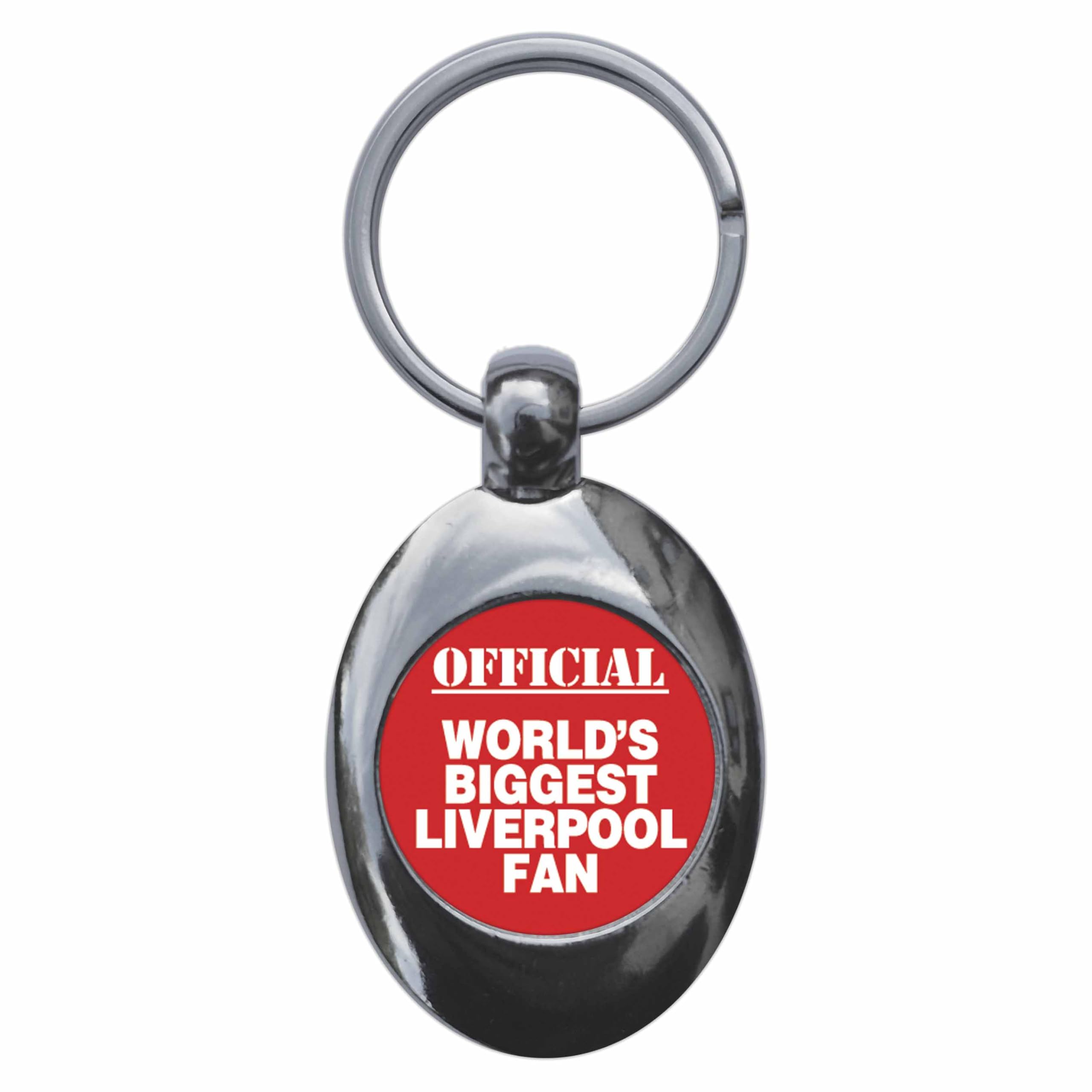 Ozorath World's Biggest Liverpool Fan Keyring Keychain With Trolley Coin