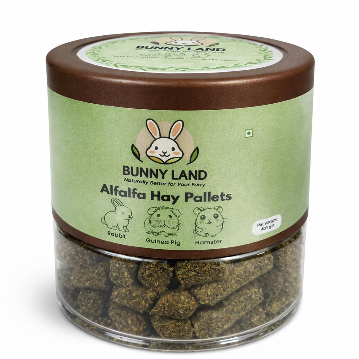 Alfalfa Hay Pellets for Rabbits, Guinea Pigs, and Hamsters - High in Protein & Fiber, Ideal for Growth, Recovery, and Healthy Digestion - 400g-image-0