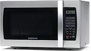 Farberware Countertop Microwave 1000 Watts, 1.3 Cu. Ft. - Microwave Oven With LED Lighting and Child Lock - Perfect for Apartments and Dorms - Easy Clean Stainless Steel