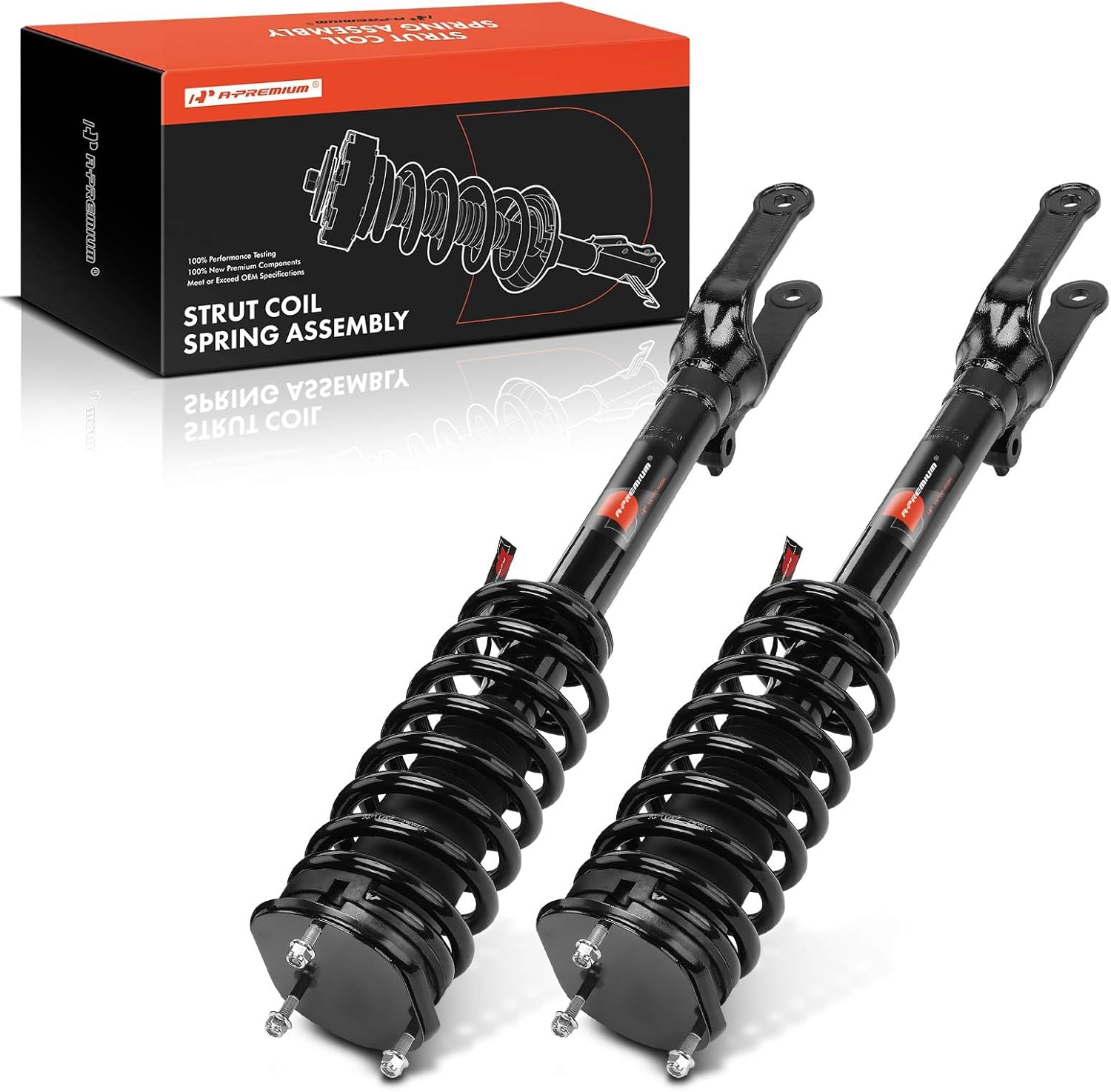 A-Premium Front Complete Strut and Coil Spring Assembly Compatible with Mercedes W251 Series R320 2007-2009, R350 2006-2013, R500 2006-2007, w/o Air Suspension, 2-PC Set