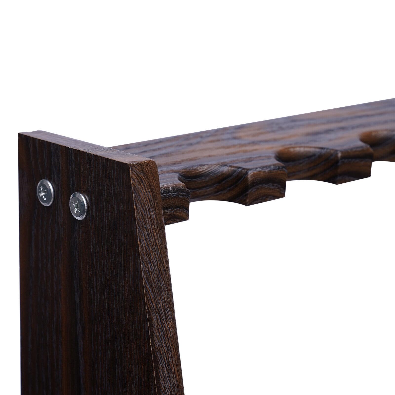 Stecca da Biliardo, Montaggio a Pavimento 8 Fori da Biliardo Rack Rack Rod Rack Porta Mazze da Golf, per Family Club Scuola Biliardo Bar Palestra (Colore: Noce Chiaro