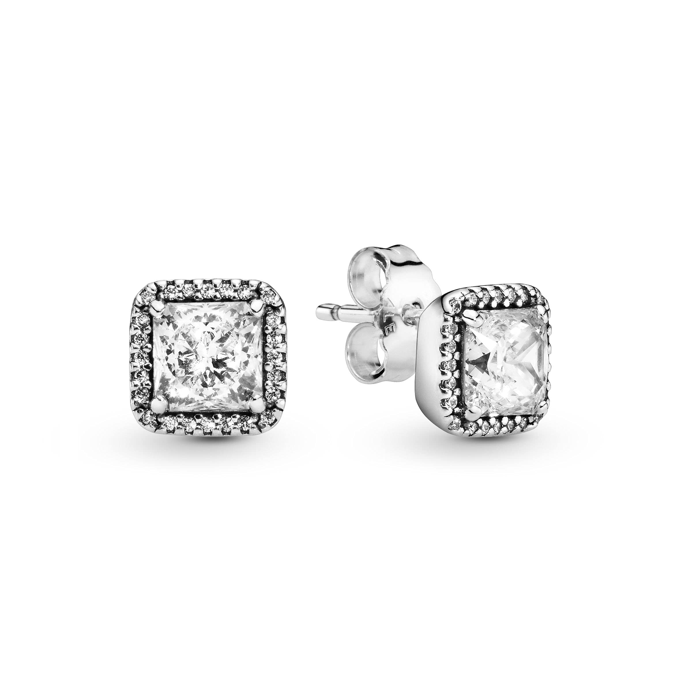 Pandora Timeless Women's Sterling Silver Timeless Elegance Cubic Zirconia Stud Earrings