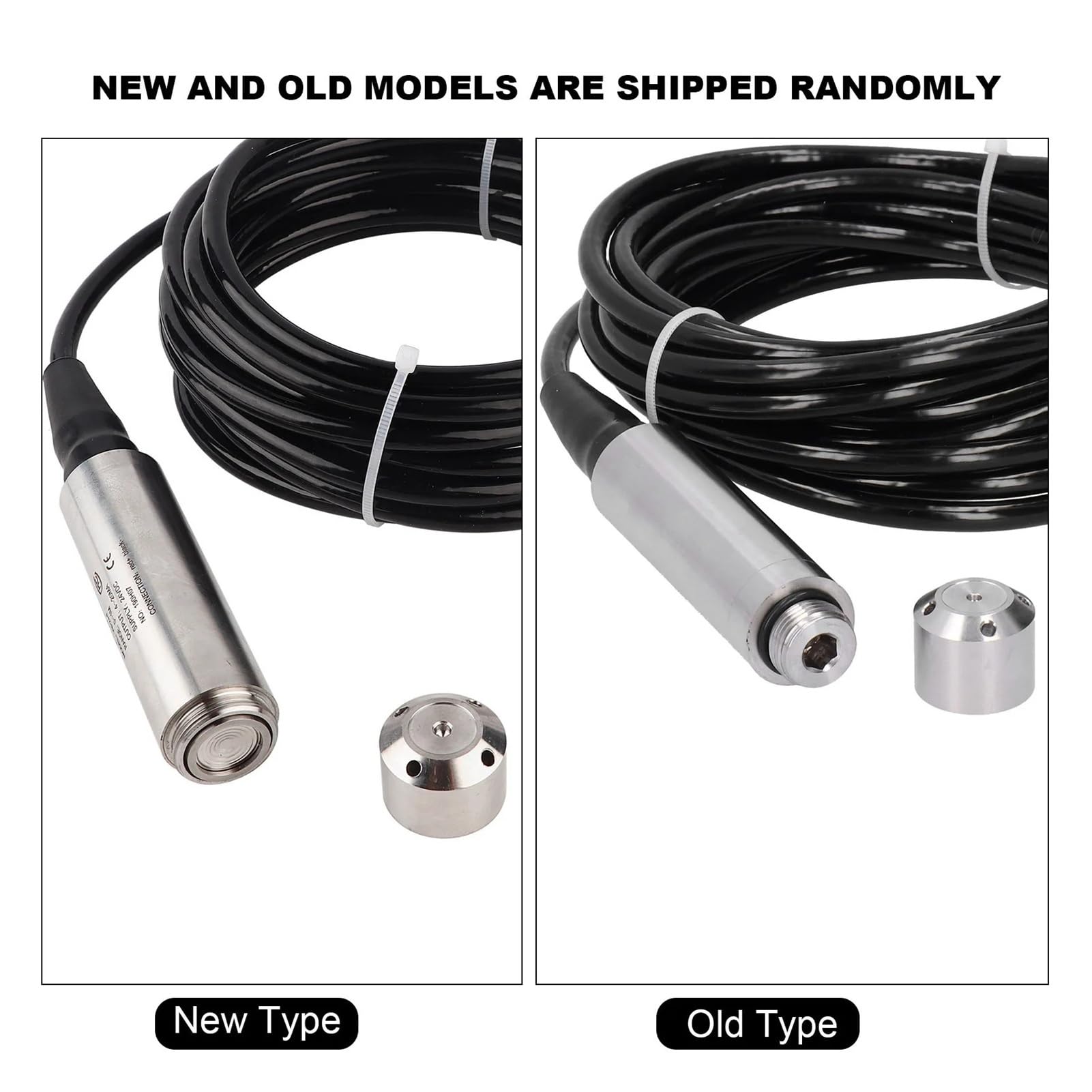 Przetwornik poziomu cieczy, kabel 5 m, czujnik poziomu cieczy w wodzie, 12 V-32 V DC, 4-20 mA Solidna ochrona(0-1m)