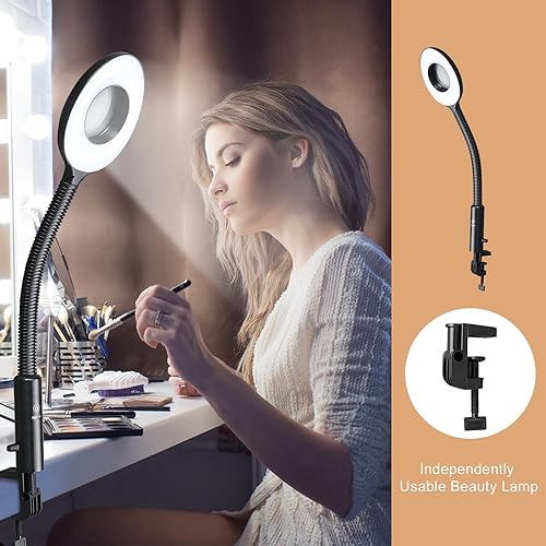 Miniatura 6 de Winado Vaporizador facial 2 en 1 con luz de aumento 3X, limpieza profunda para el cuidado personal de la piel, vaporizador esteticista,