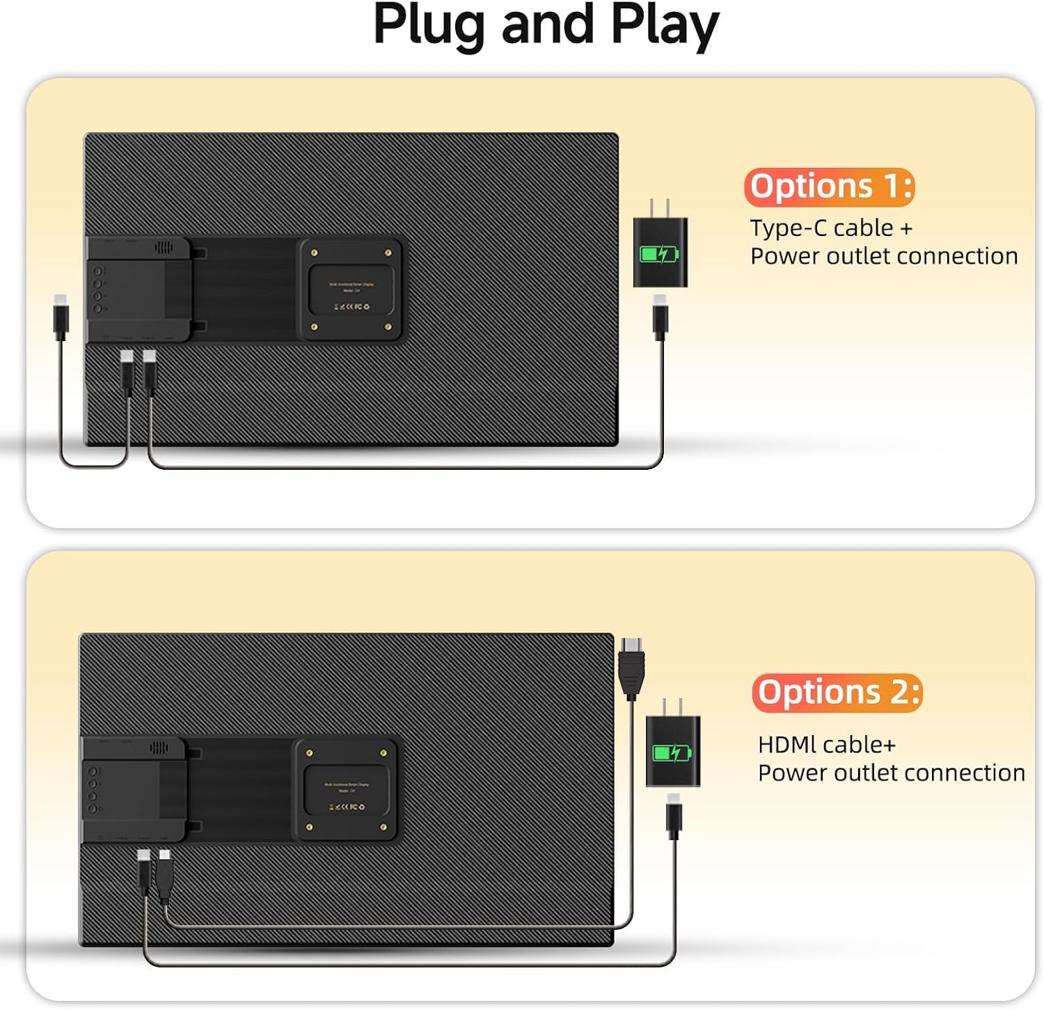 23.8" 2.5K 180Hz Portable Monitor - QHD Laptop Screen Extender 112% sRGB Wide Color HDR HDMI USB C Travel External Display with Stand Gaming Monitor for Computer PC Phone Game Console